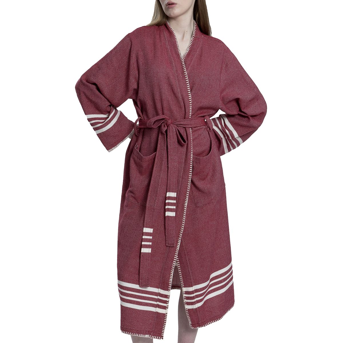 WellNest Organic Turkish Kimono Spa Robe | Lightweight Luxury