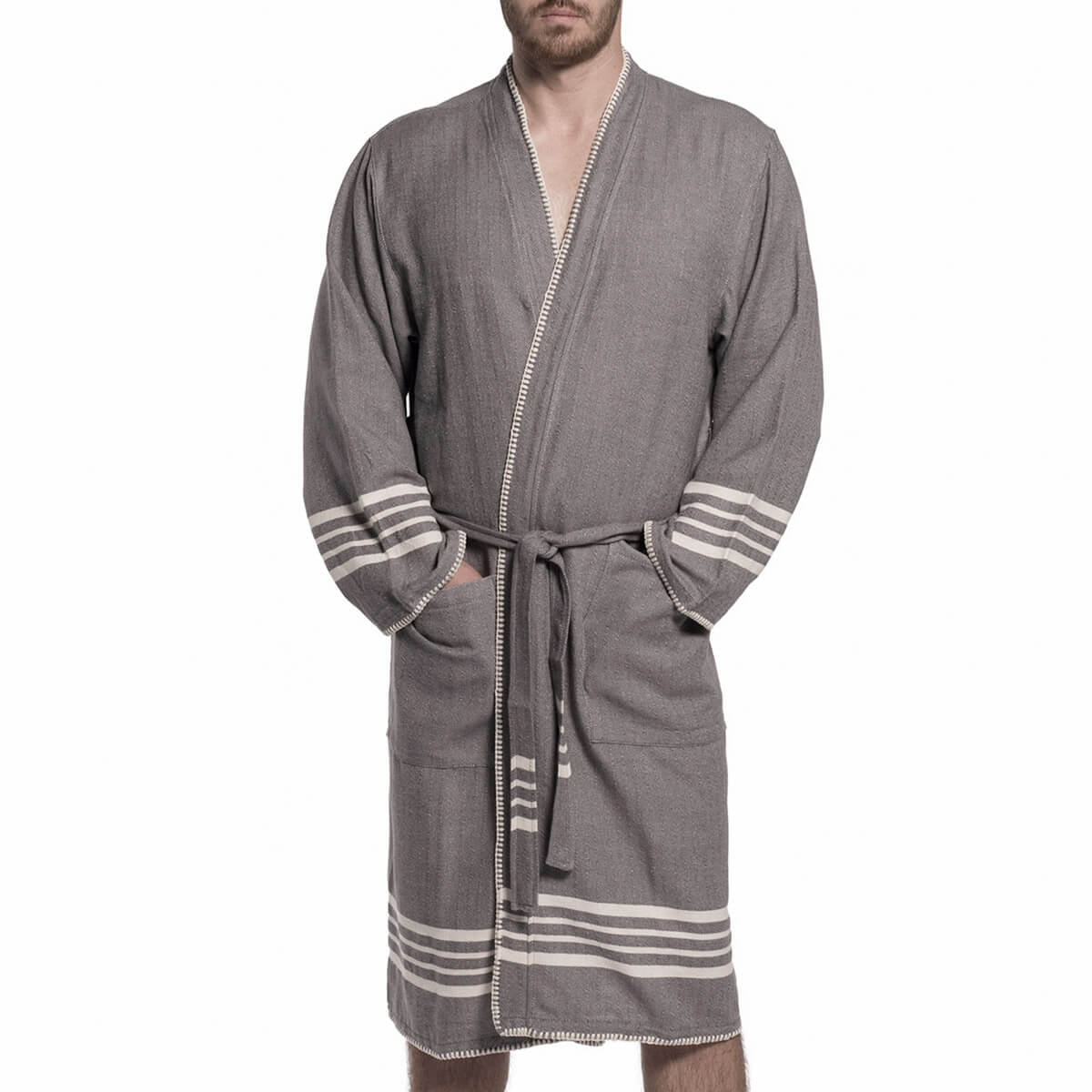 WellNest Organic Turkish Kimono Spa Robe | Lightweight Luxury