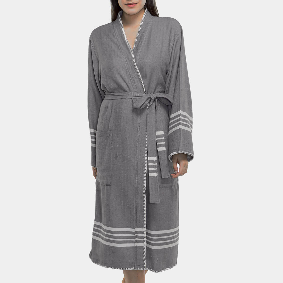 WellNest Organic Turkish Kimono Spa Robe | Lightweight Luxury