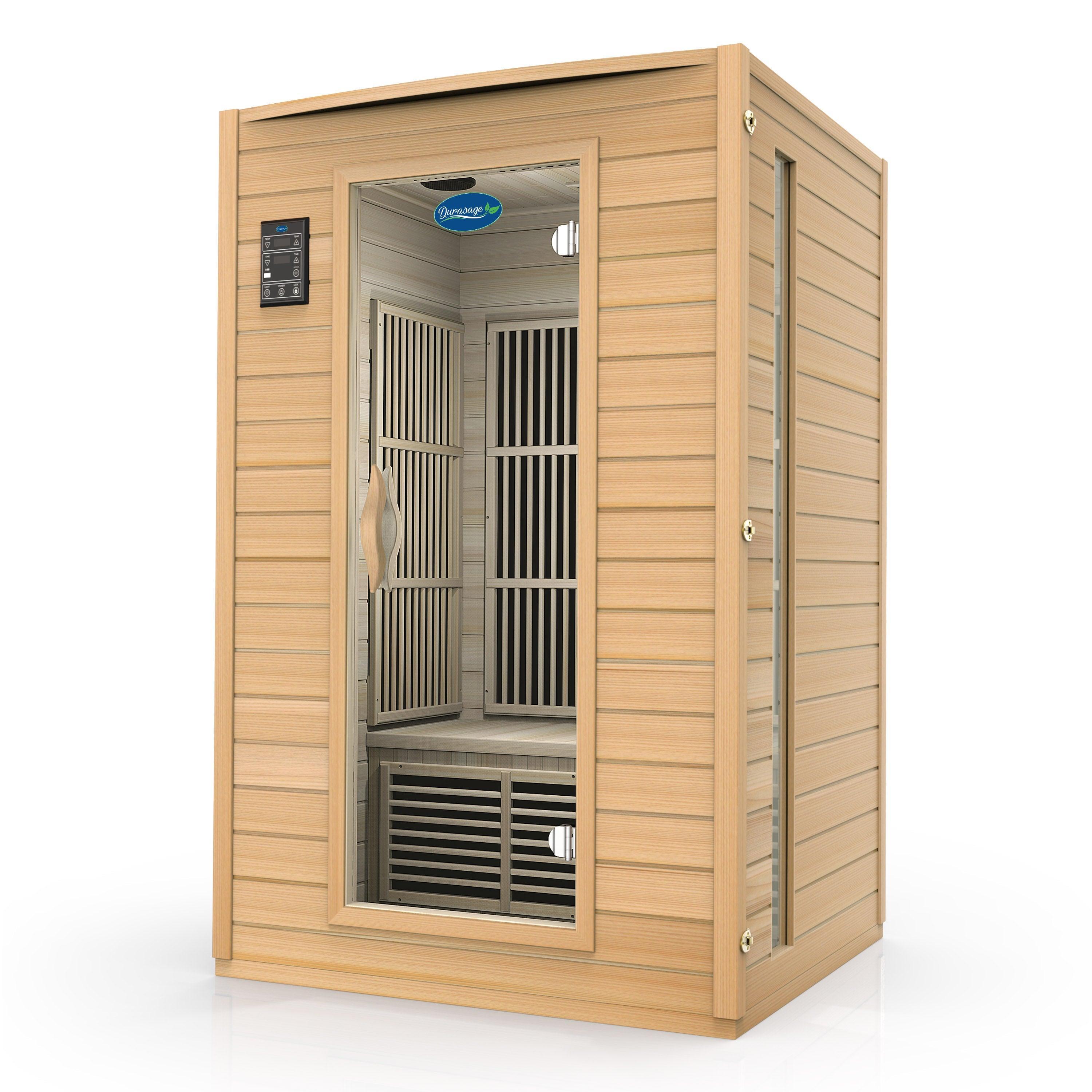 WellNest 2-Person Carbon Infrared Sauna - Canadian Hemlock (by Durasage)