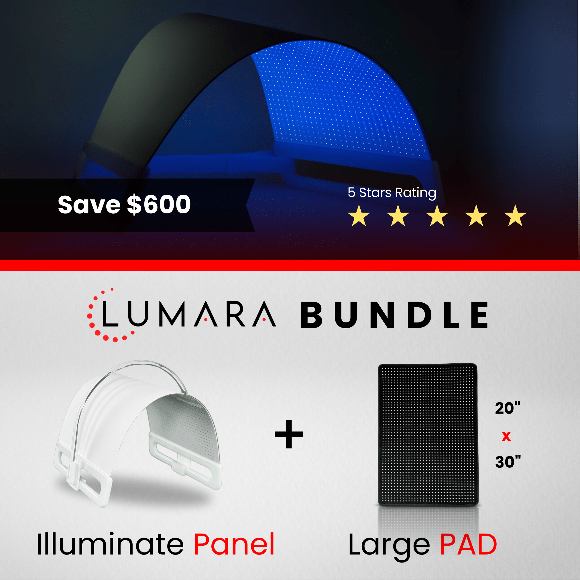 Lumara™ Illuminate 415 LED Light Therapy Panel - Illuminate Blue