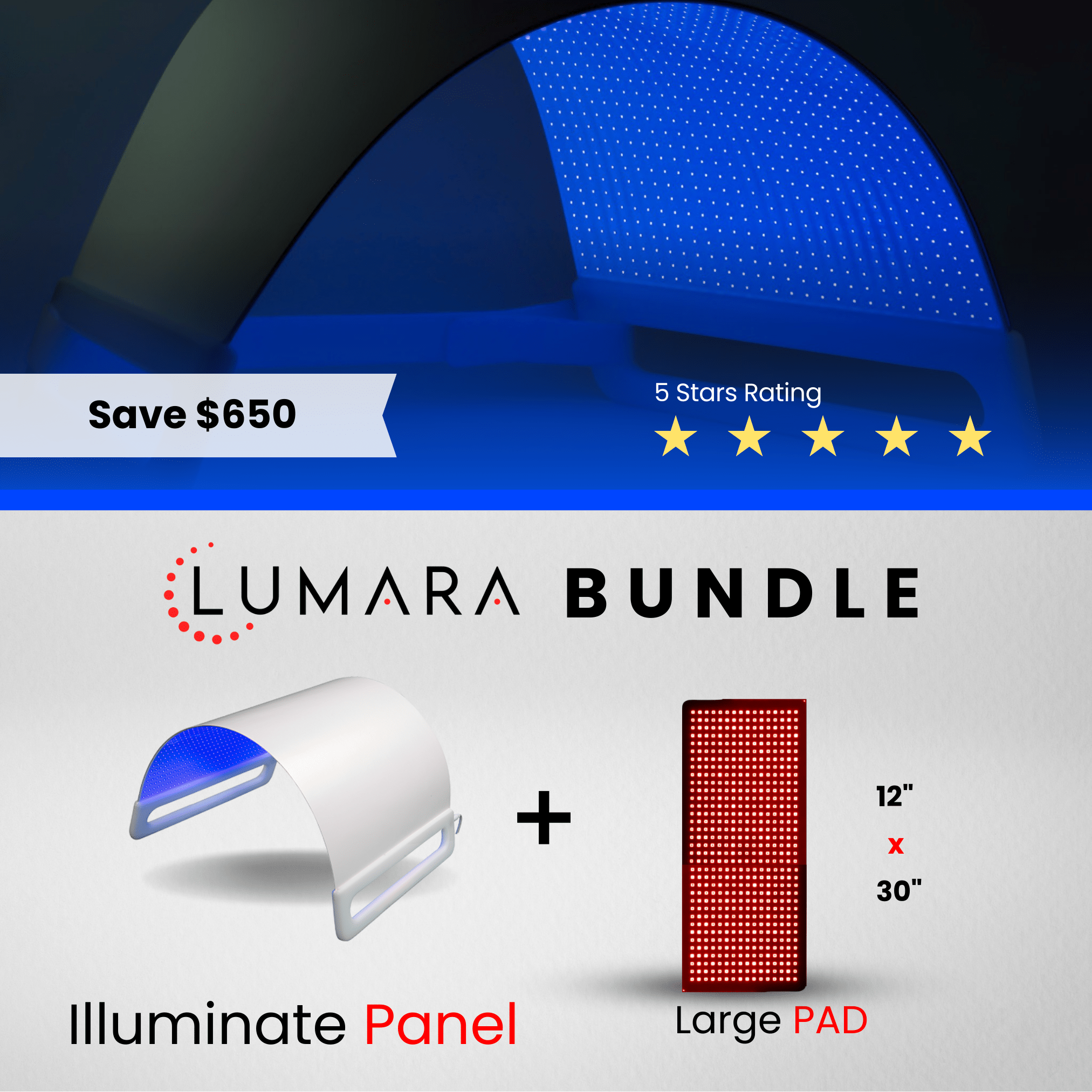 Lumara™ Illuminate 415 LED Light Therapy Panel - Illuminate Blue