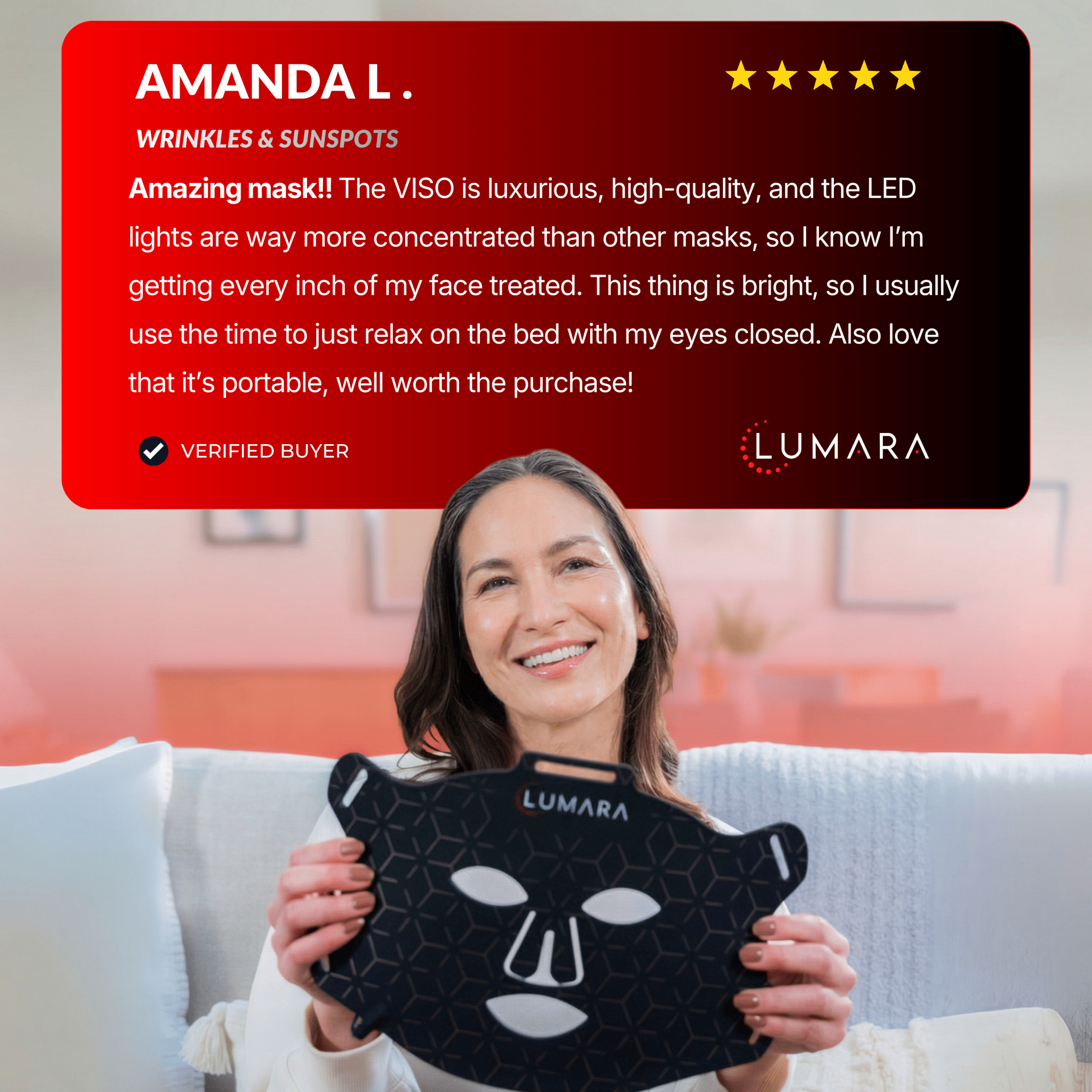 WellNest VISO™ Micro-LED Red Light Therapy Mask (FDA Certified)