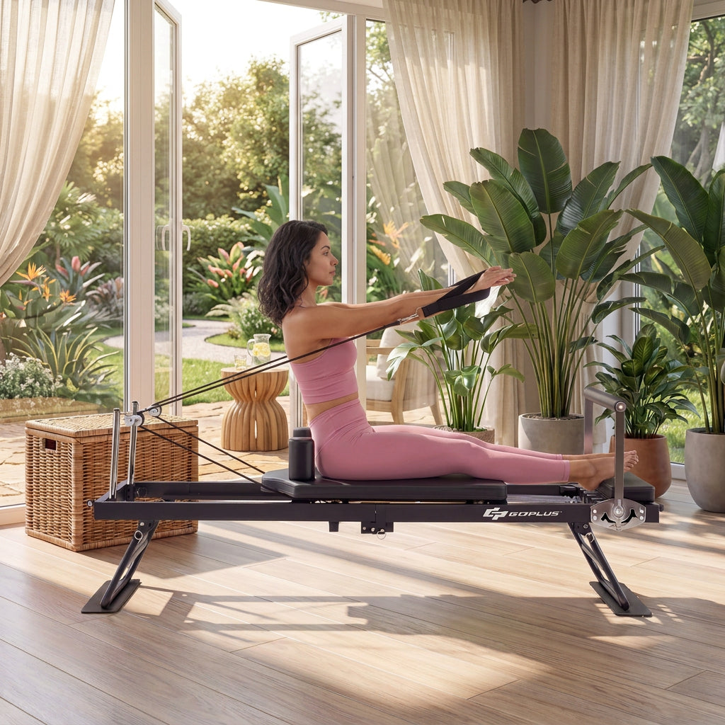 Foldable Pilates Reformer Machine for Home Gym Large Pilates Equipment