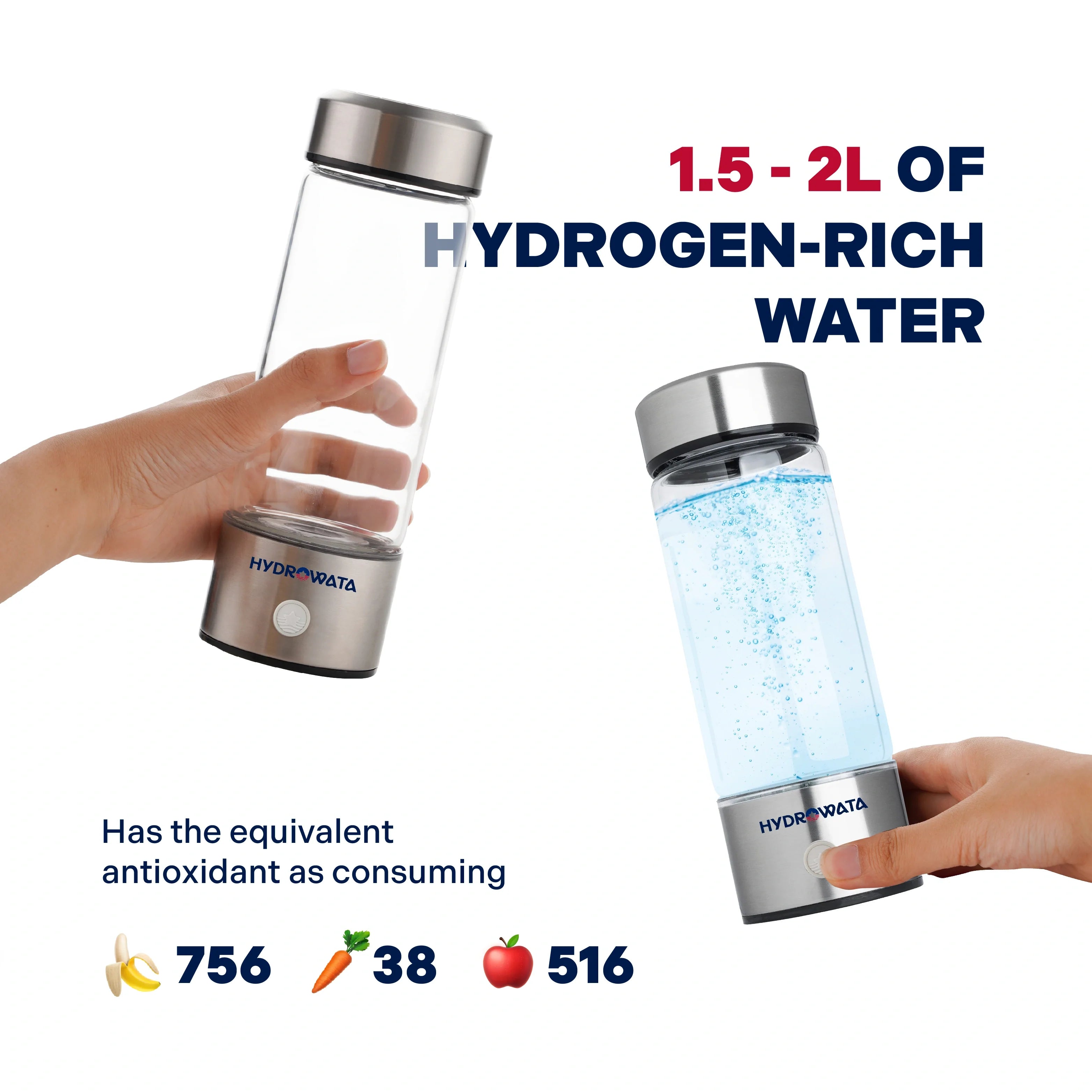 WellNest HydroWata™ Hydrogen Water Bottle – Recovery Hydration Series