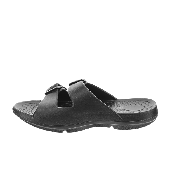 Sovella Active Comfort Sandals Men's Buckle Slide Black