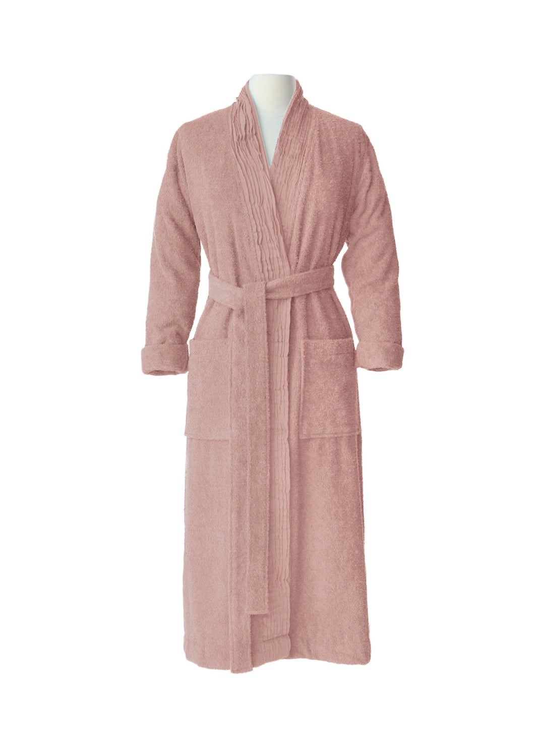 WellNest Pleated Turkish Cotton Bathrobe – Handwoven Comfort