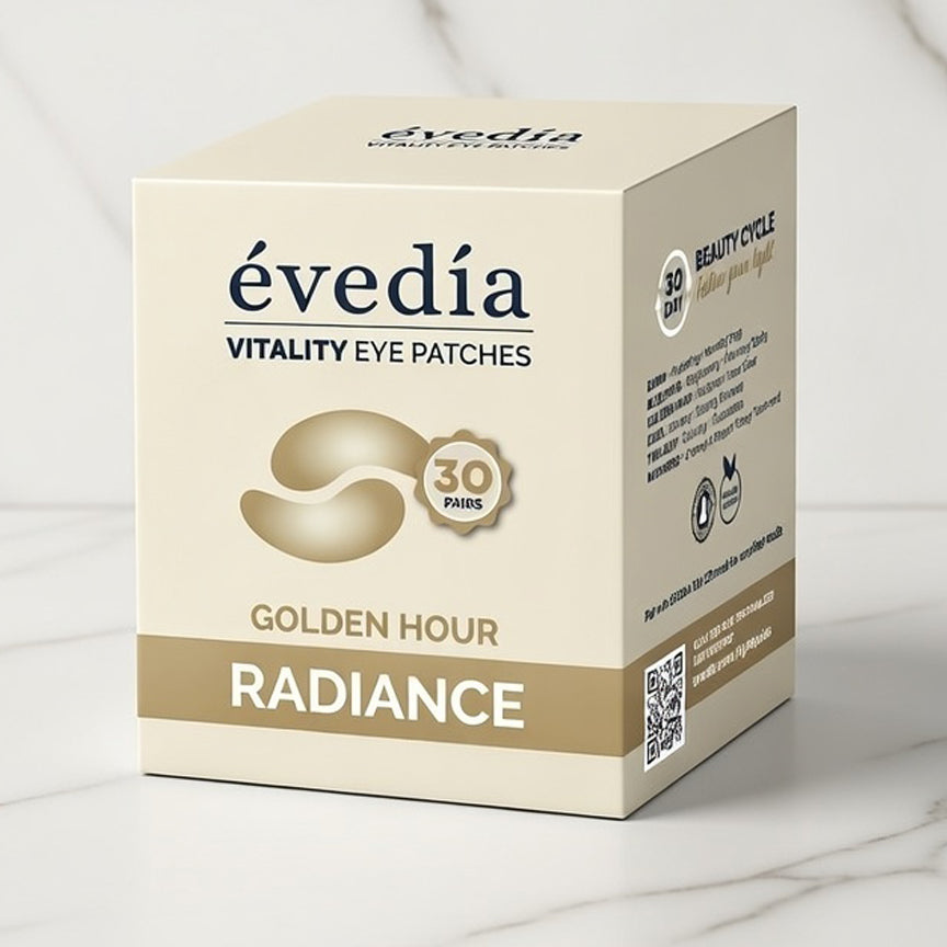 WellNest ÉVEDIA™ Golden Hour Eye Patches – Radiance Hydrogel Treatment