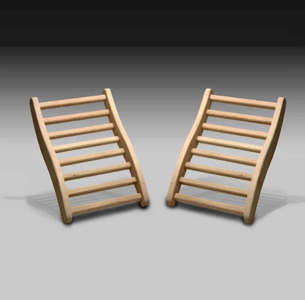 Dynamic Canadian Hemlock Sauna Backrest S-Shape Backrest Hemlock (Set of 2)