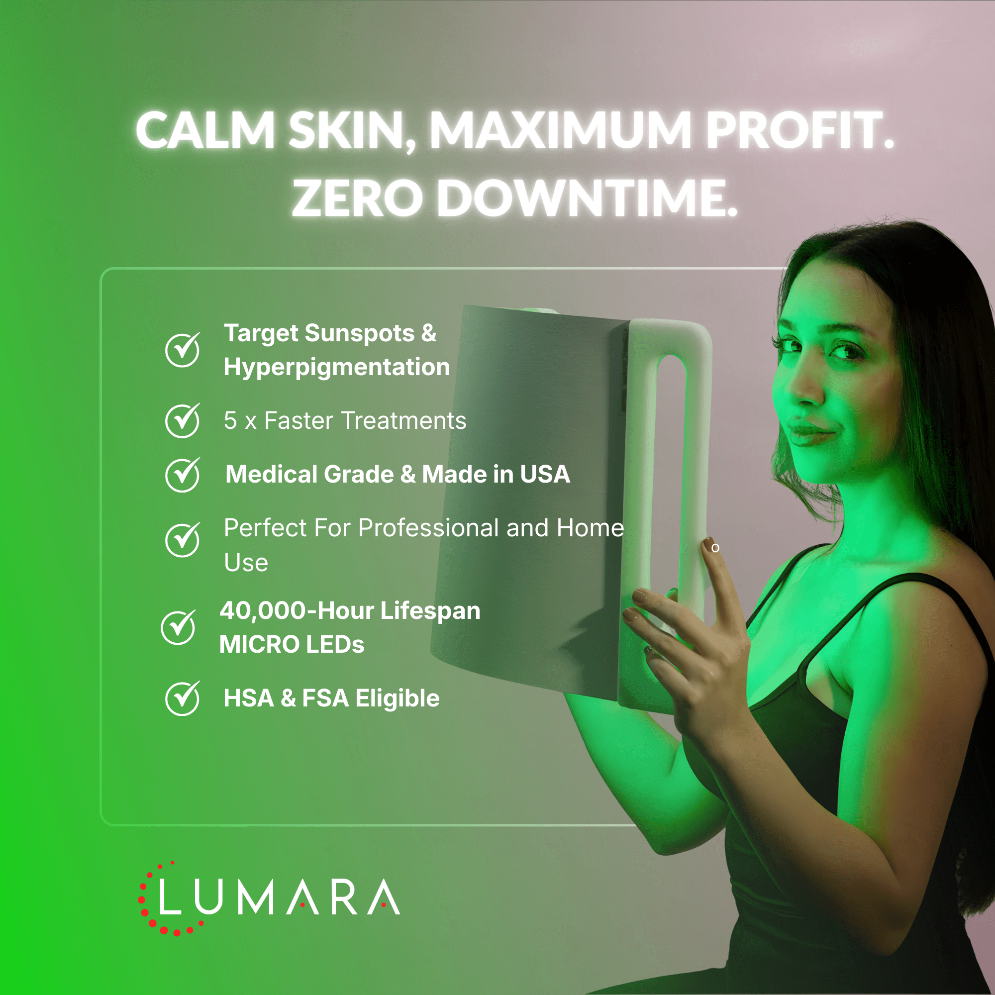 Lumara™ Illuminate LED Light Therapy Panel - Illuminate Green