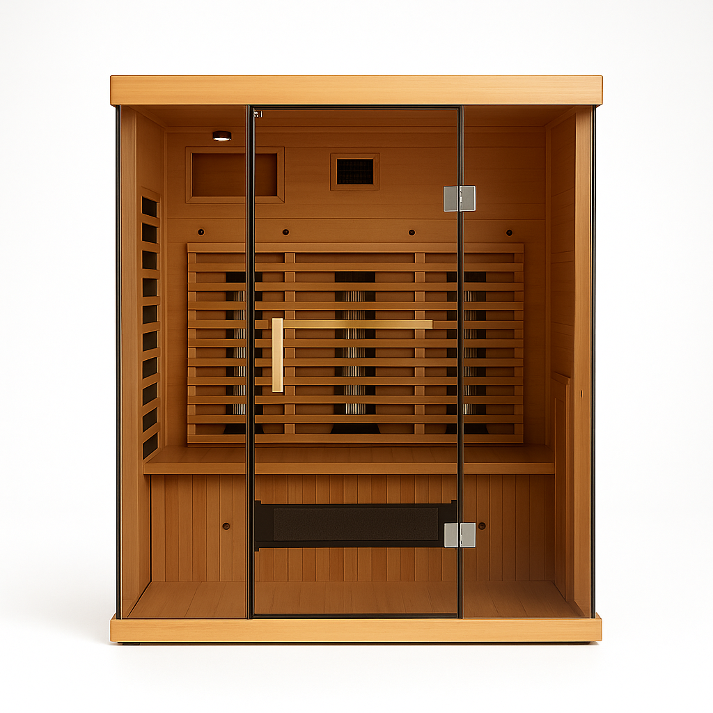 WellNest 2-Person DualVista™ Infrared Sauna Cabin (by NovaTherm)