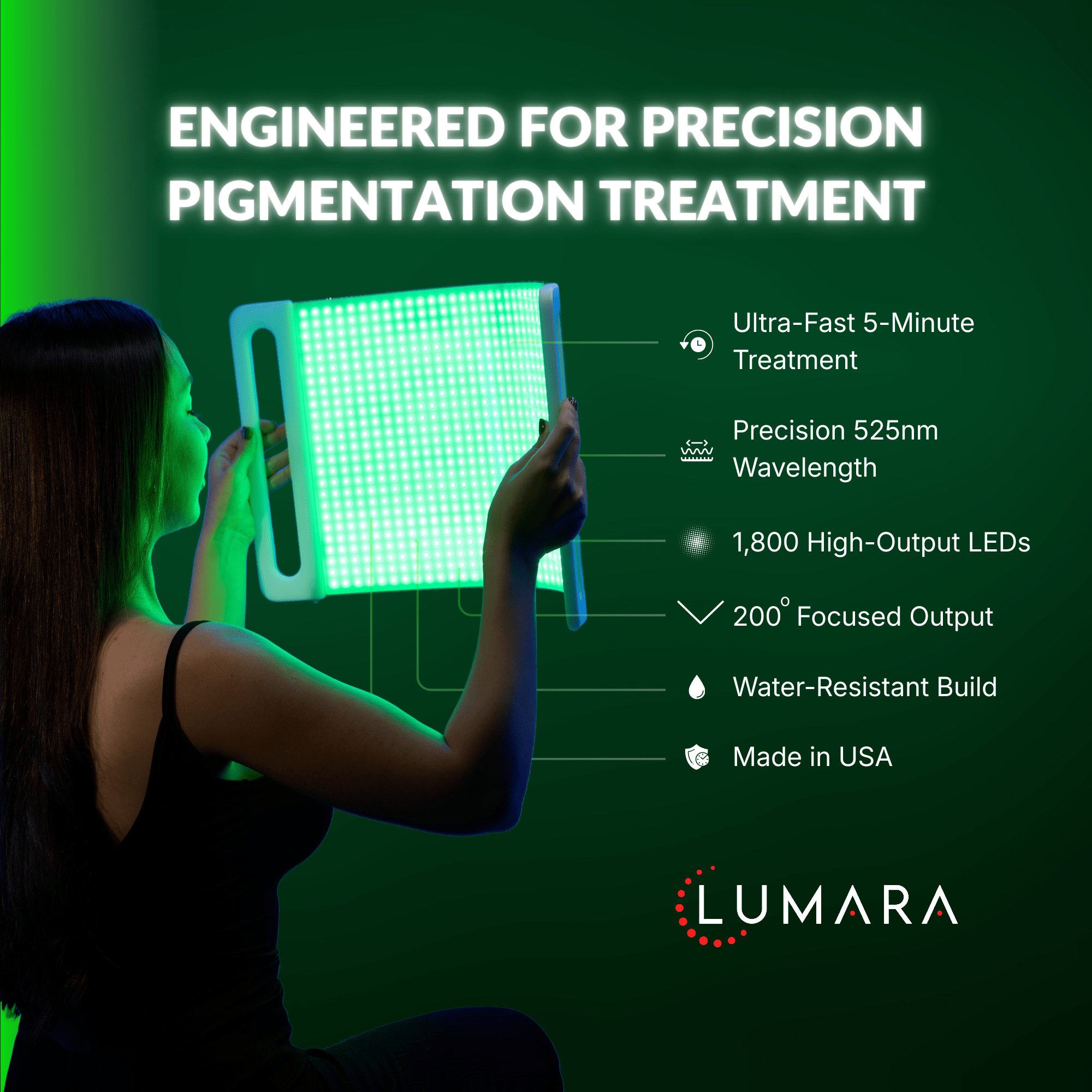 Lumara™ Illuminate LED Light Therapy Panel - Illuminate Green