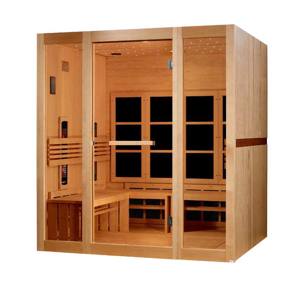 Golden Designs 8 Person Full Spectrum Near Zero EMF FAR IR Sauna (GDI-6880-03 FS)