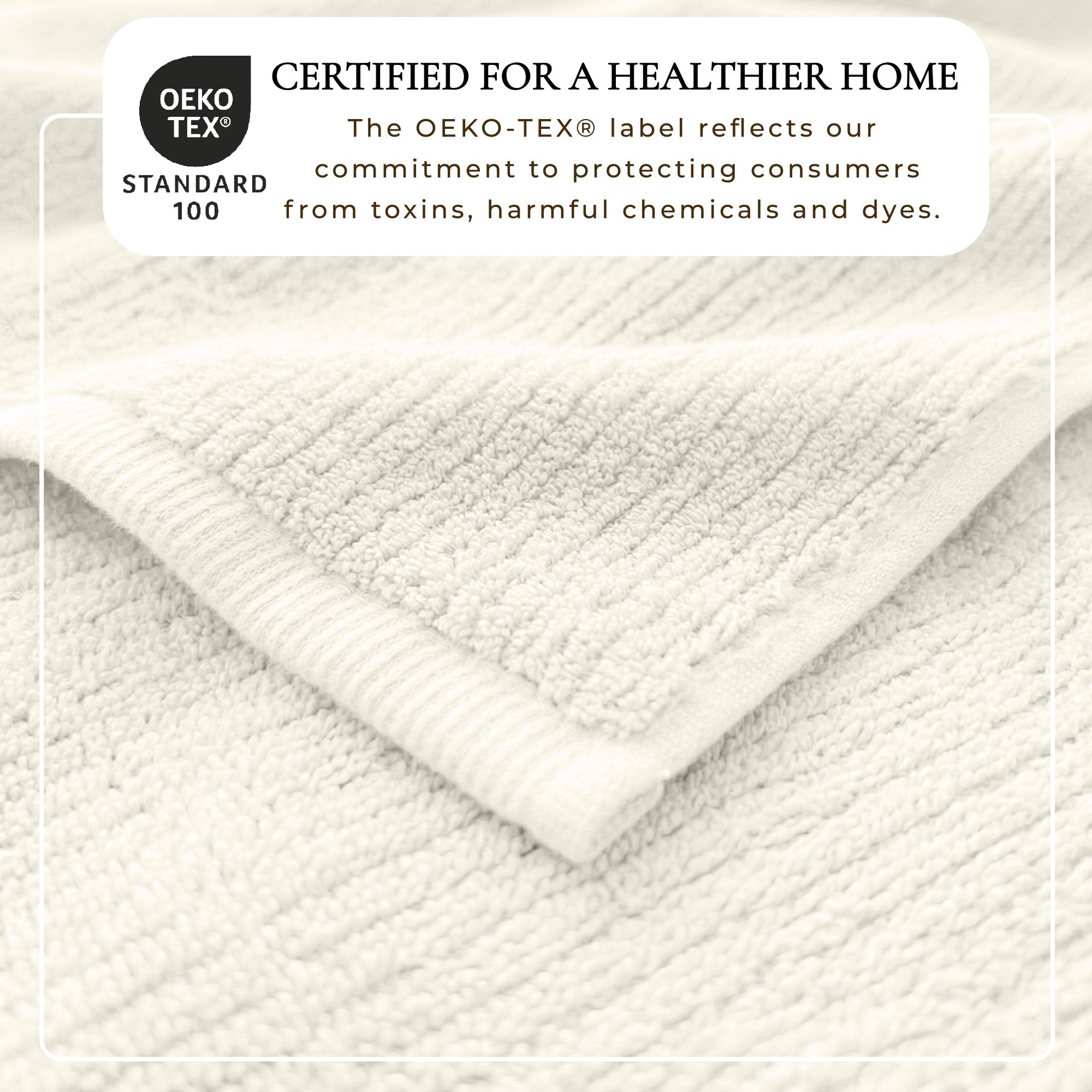 WellNest Ribbed Cotton Towel | 6-Piece Bath Towel Set - Georgiana Collection