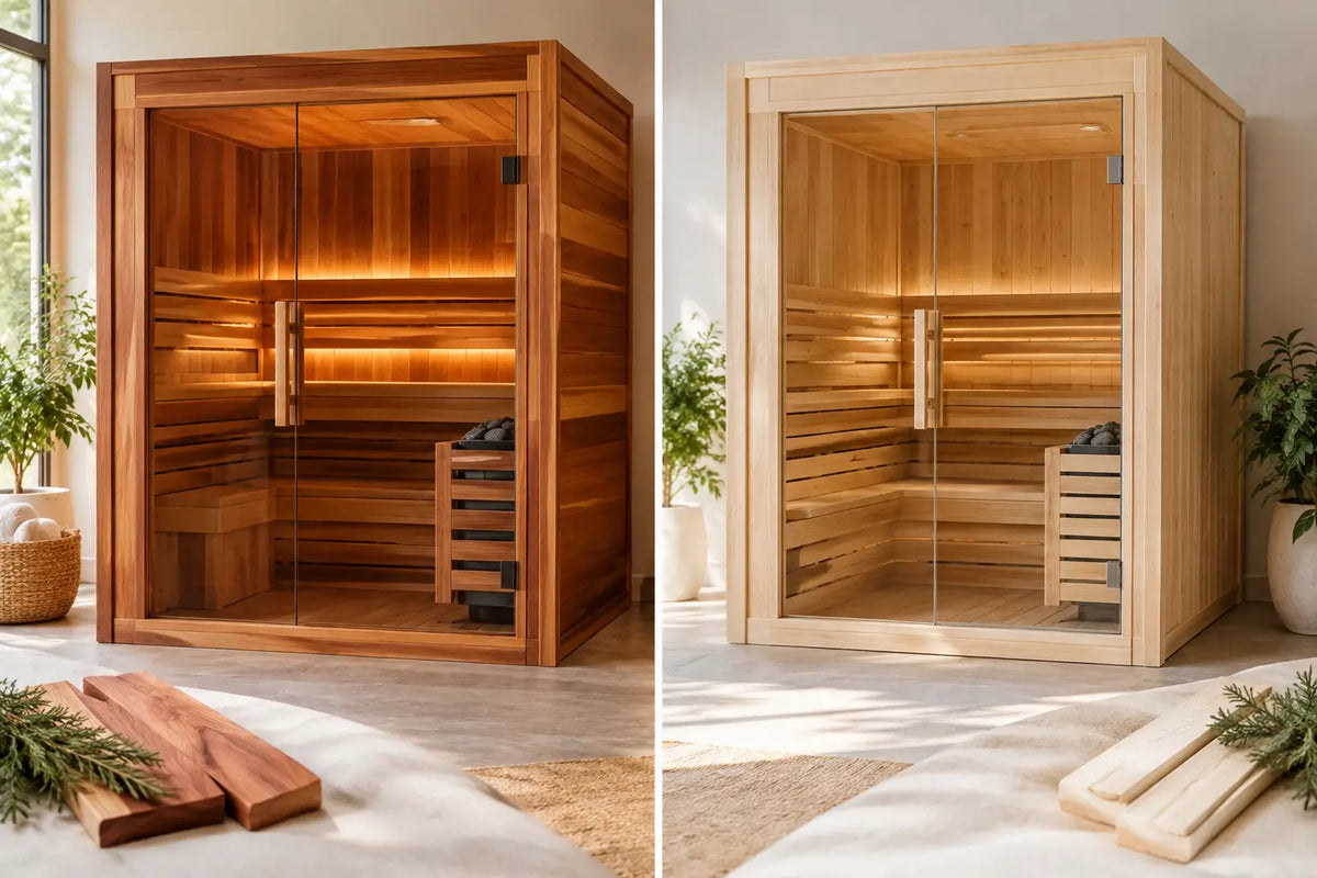 Cedar Sauna vs Hemlock for Your Home Wellness Space