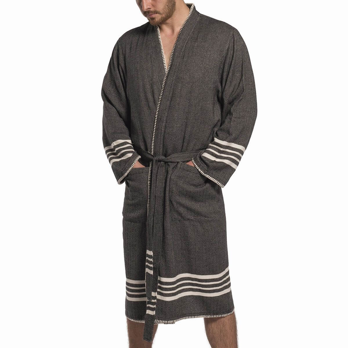 WellNest Organic Turkish Kimono Spa Robe | Lightweight Luxury