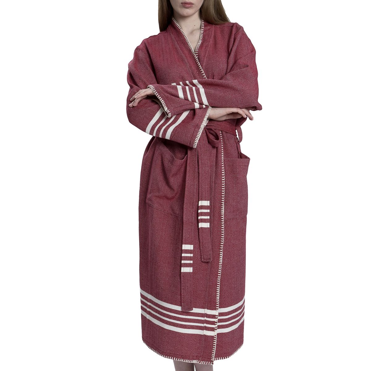 WellNest Organic Turkish Kimono Spa Robe | Lightweight Luxury