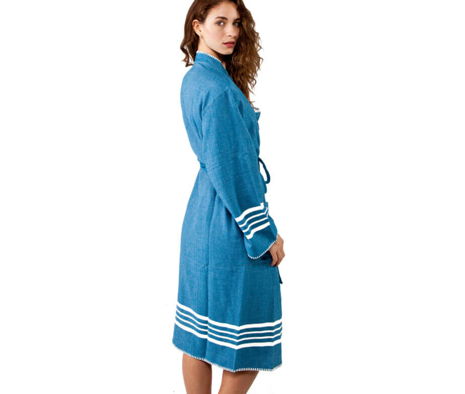 WellNest Organic Turkish Kimono Spa Robe | Lightweight Luxury