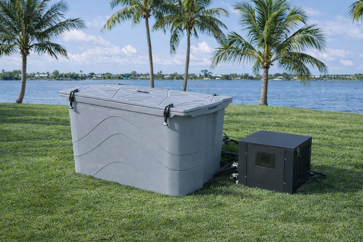 Frozin Complete Cold Plunge System - Grey Granite