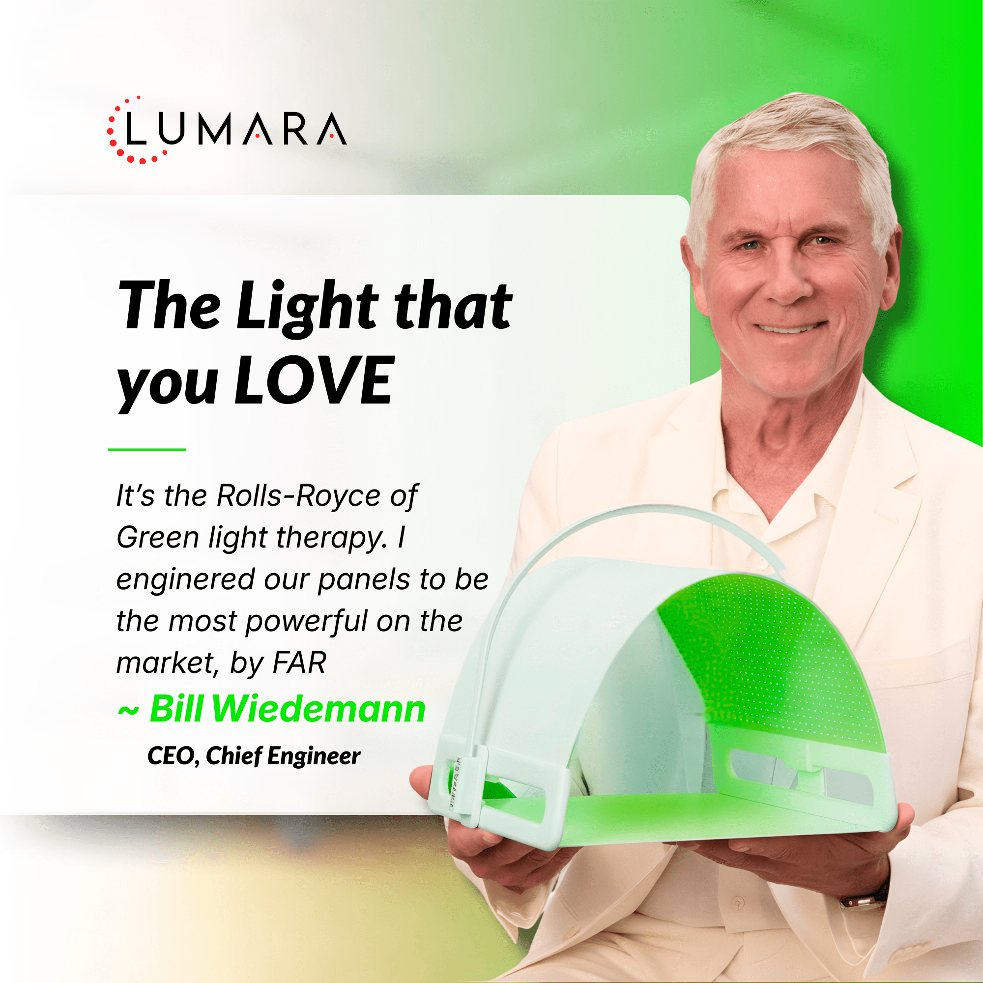 Lumara™ Illuminate LED Light Therapy Panel - Illuminate Green
