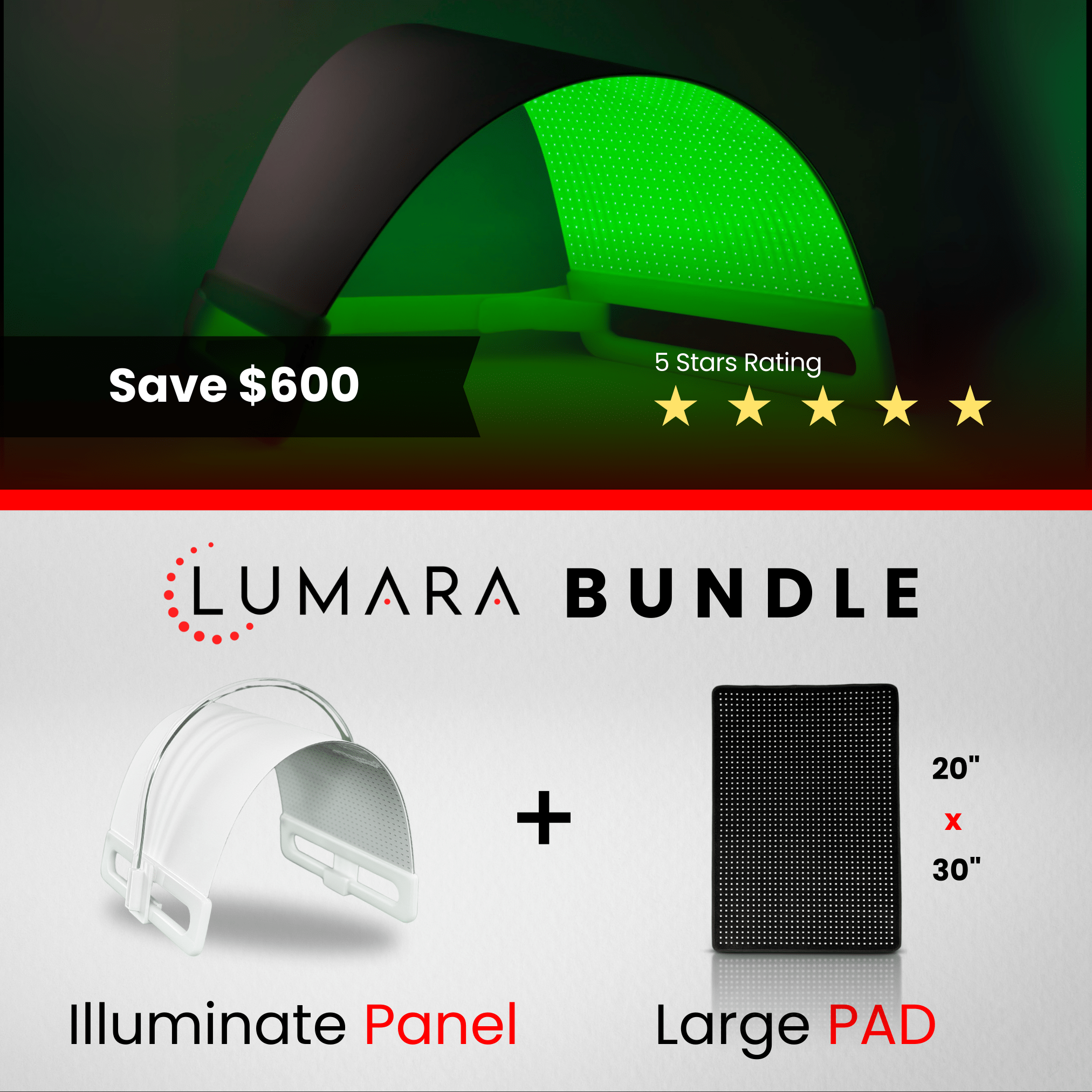 Lumara™ Illuminate LED Light Therapy Panel - Illuminate Green