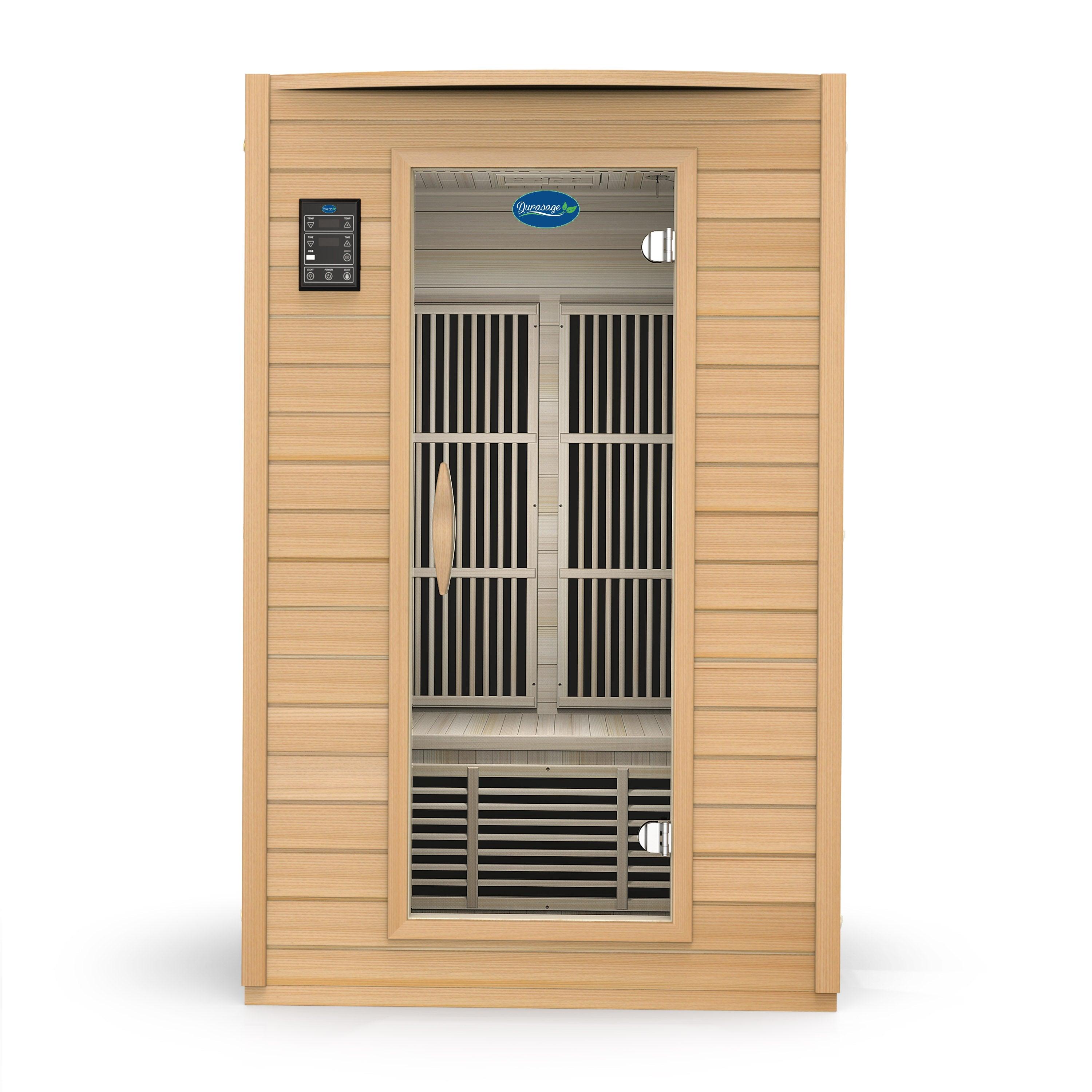 WellNest 2-Person Carbon Infrared Sauna - Canadian Hemlock  (by Durasage)