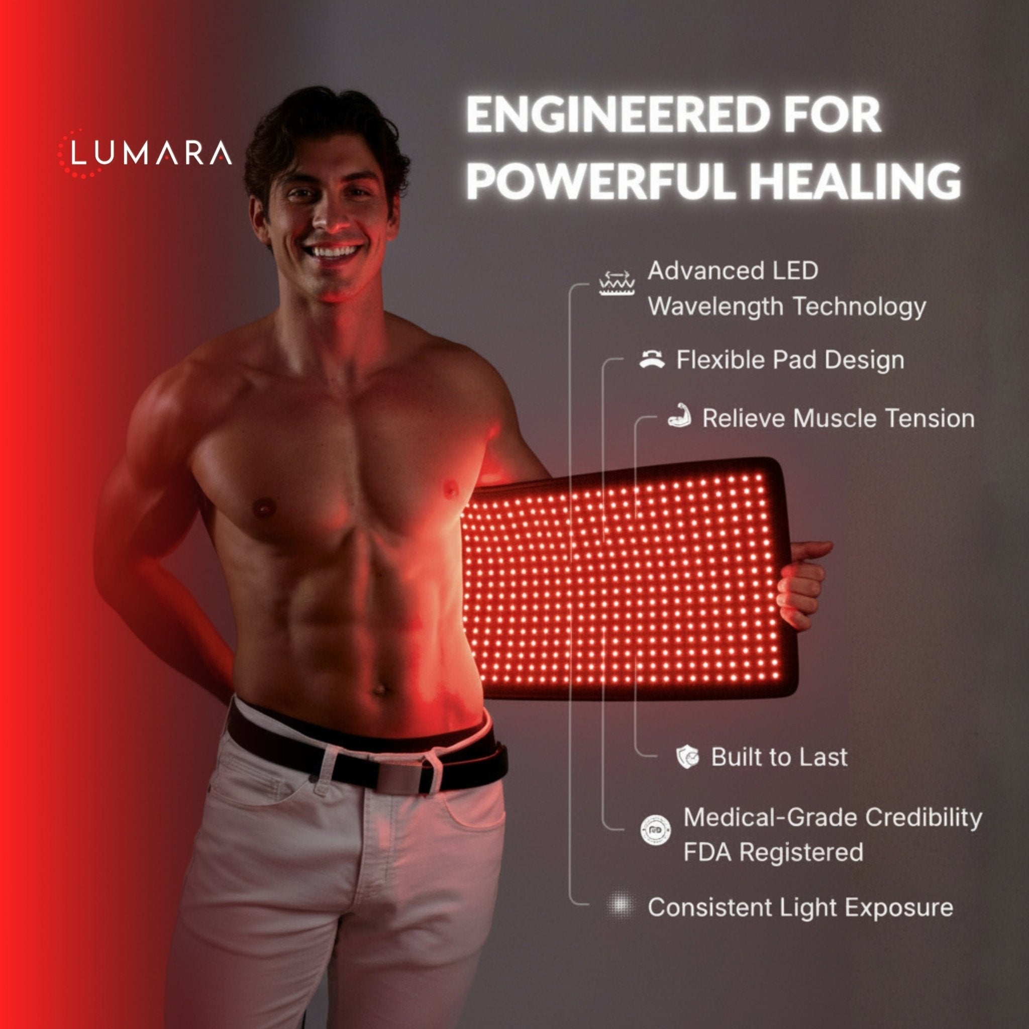 Lumara™ Multi-Wavelength Red Light Therapy Pad