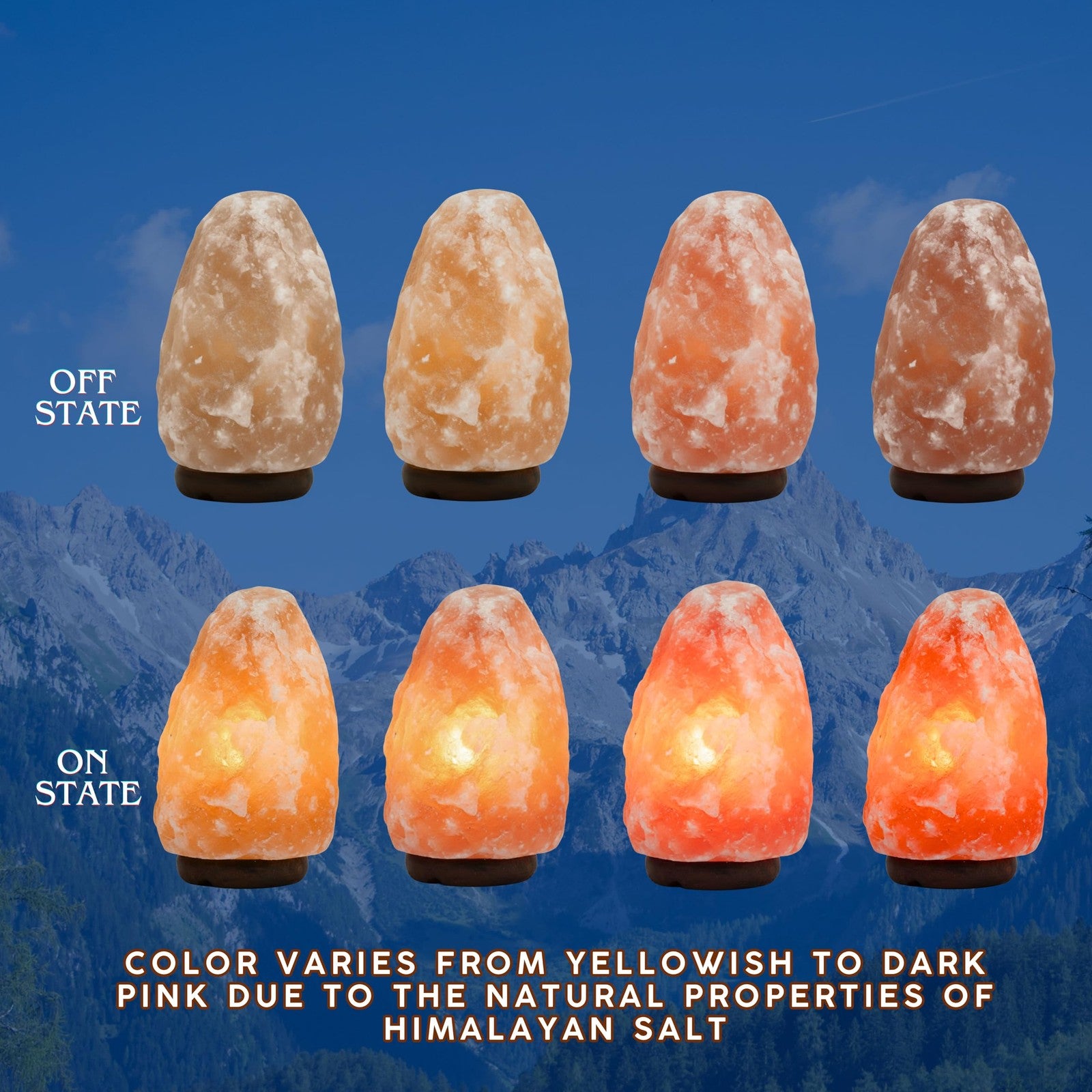 7" Himalayan Salt Lamp with Dimmer Cord - Natural Crystal Rock Night Light