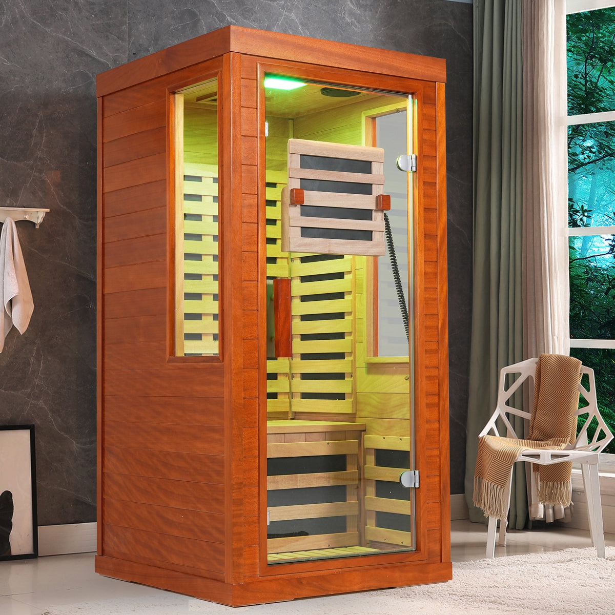 WellNest 1-Person Full Spectrum Infrared Sauna – Compact Series