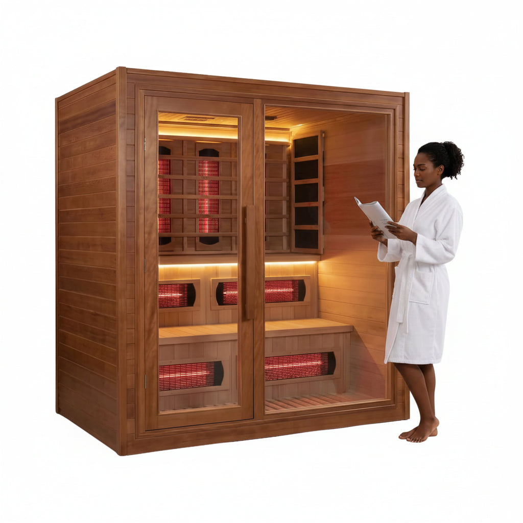 WellNest Rövia Elvaria 4-Person Indoor Hybrid Sauna [Made-To-Order]