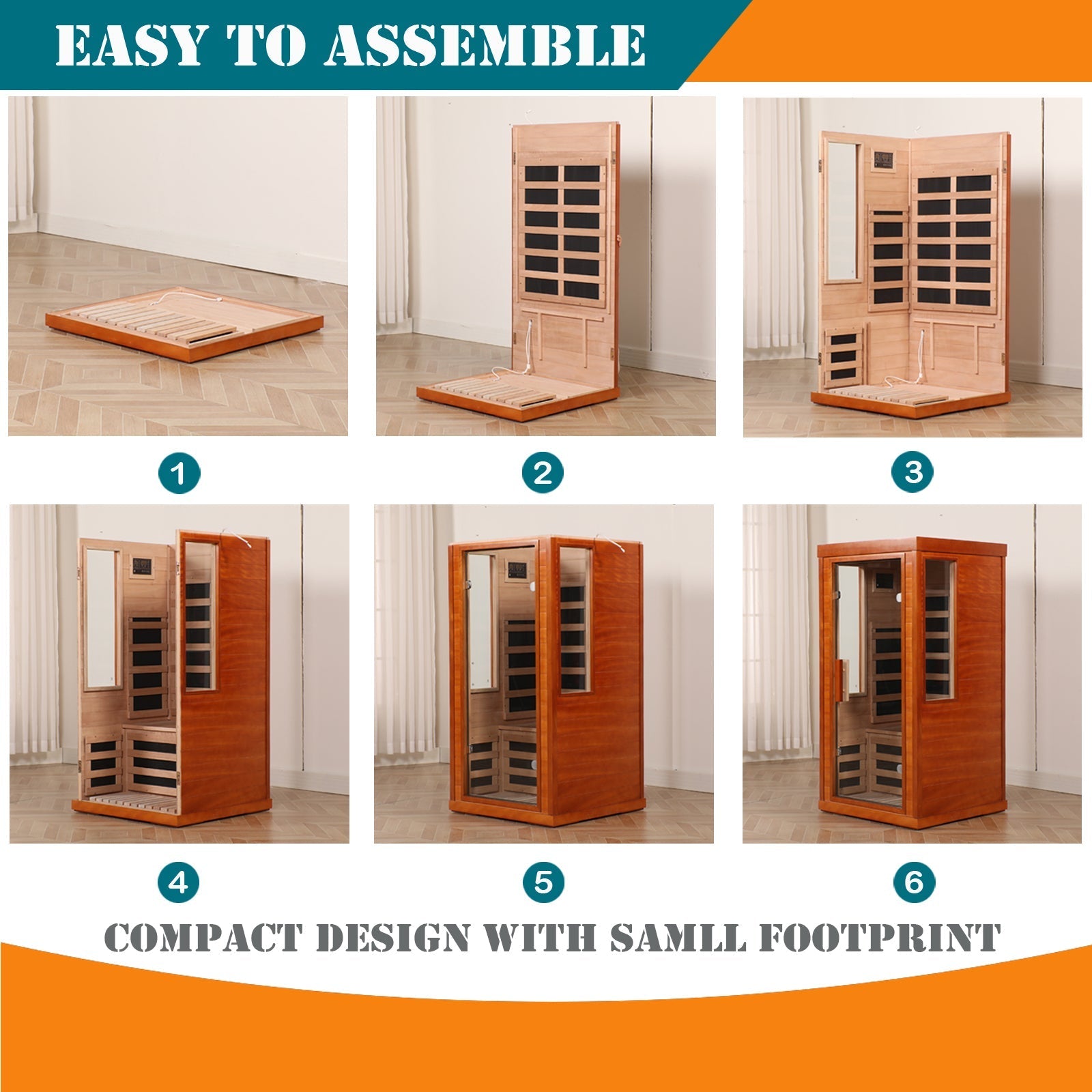 WellNest 1-Person Full Spectrum Infrared Sauna – Compact Series