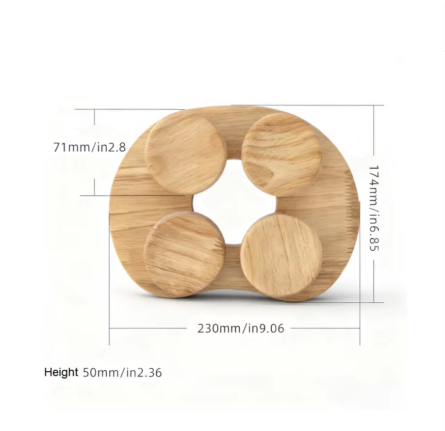 Wooden Sauna Headrest with Rotatable Disc,Sauna Accessory
