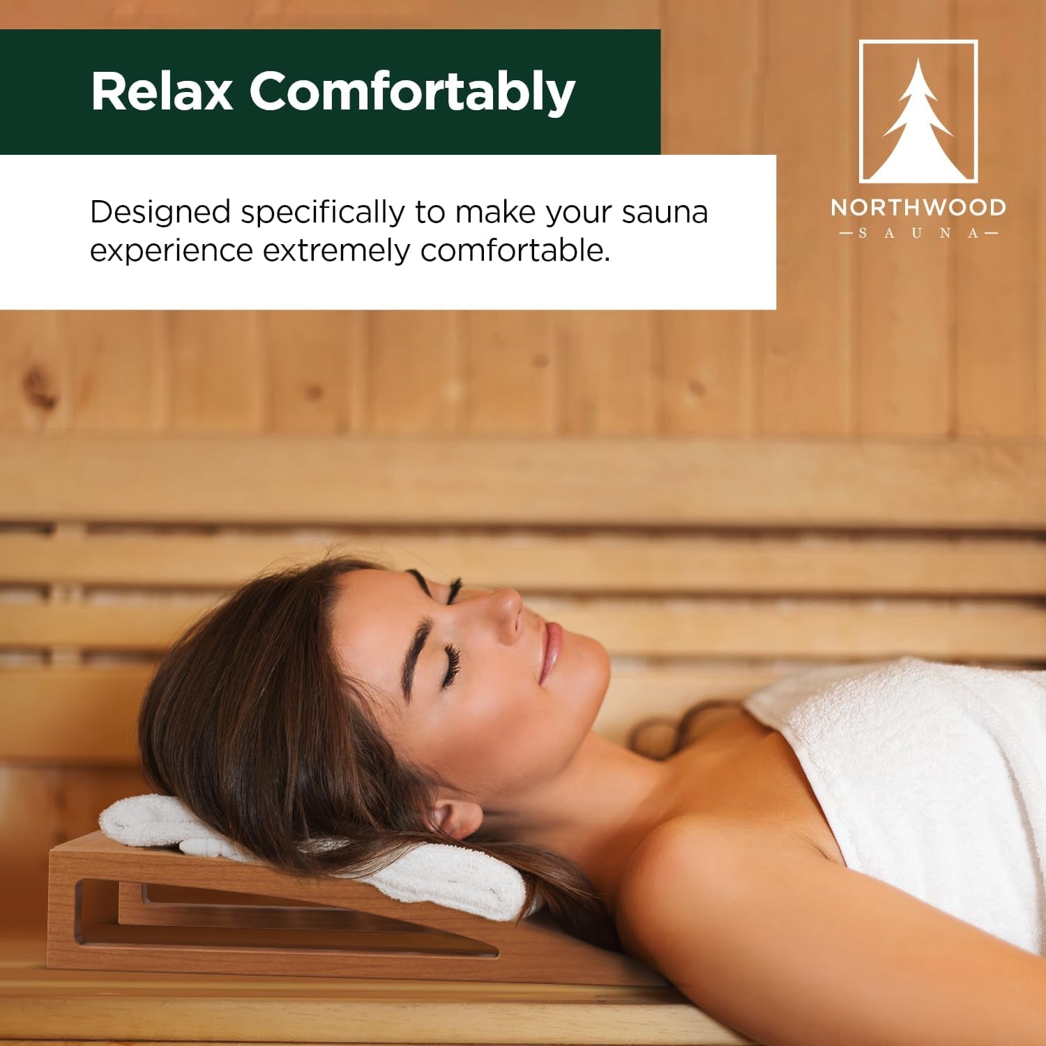 - Sauna Headrest - Handmade from Canadian Red Cedar Wood - Ergonomic Neck Support Pillow