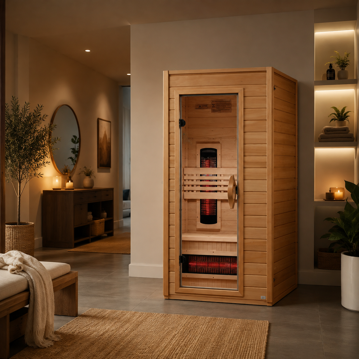Dynamic Martin 1-2 Person Full Spectrum Near Zero EMF FAR IR Sauna (DYN-6006-03 FS)