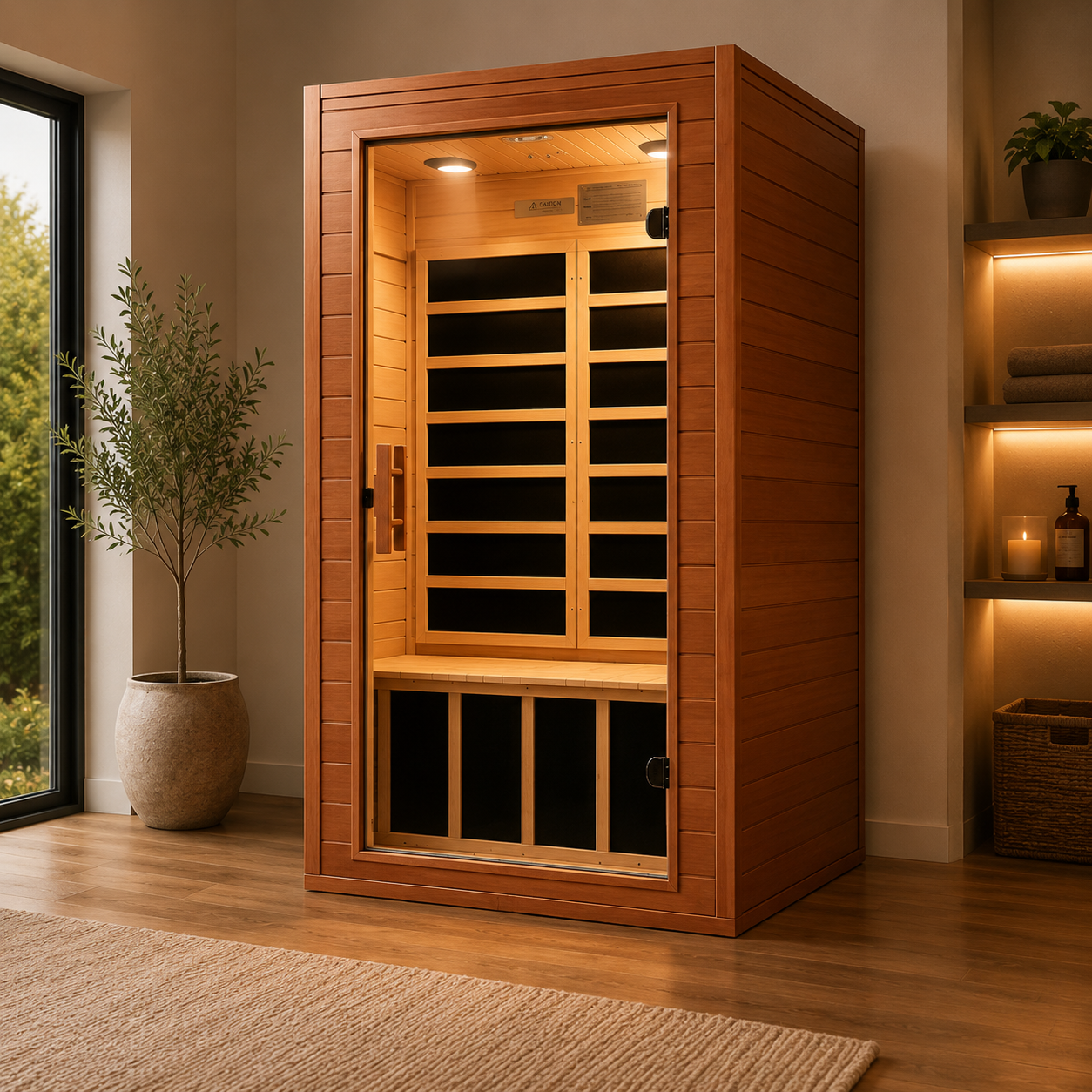Dynamic "Avila" 1-2 Person Low EMF FAR IR Sauna (DYN-6103-01)