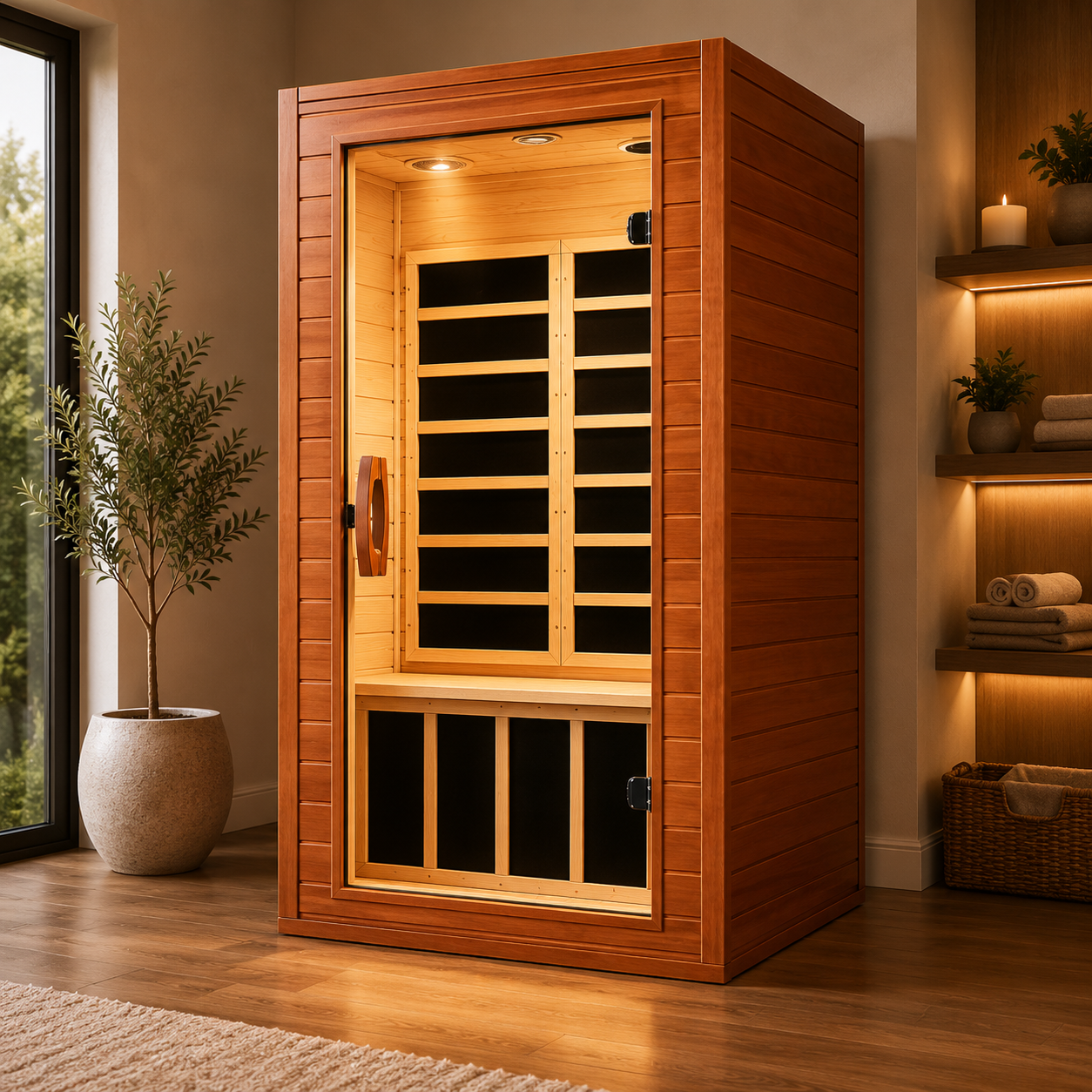 Dynamic "Avila" 1-2 Person Ultra Low EMF FAR IR Sauna (DYN-6103-01 Elite)