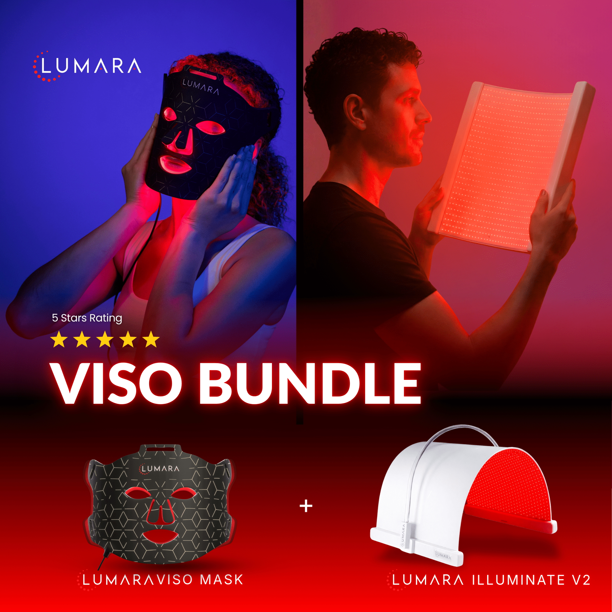 WellNest VISO™ Micro-LED Red Light Therapy Mask (FDA Certified)