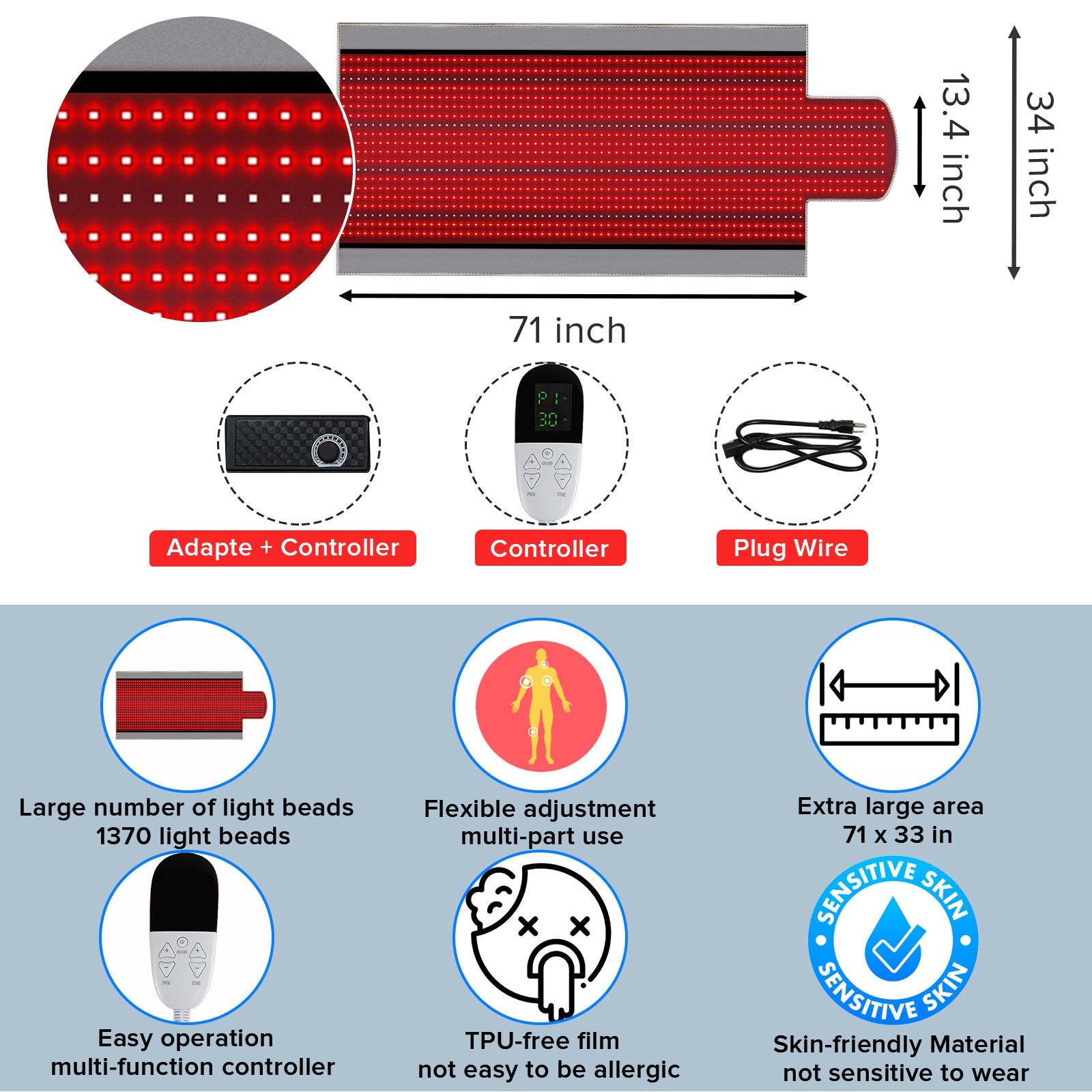 WellNest Full-Body Red & Infrared Therapy Mat