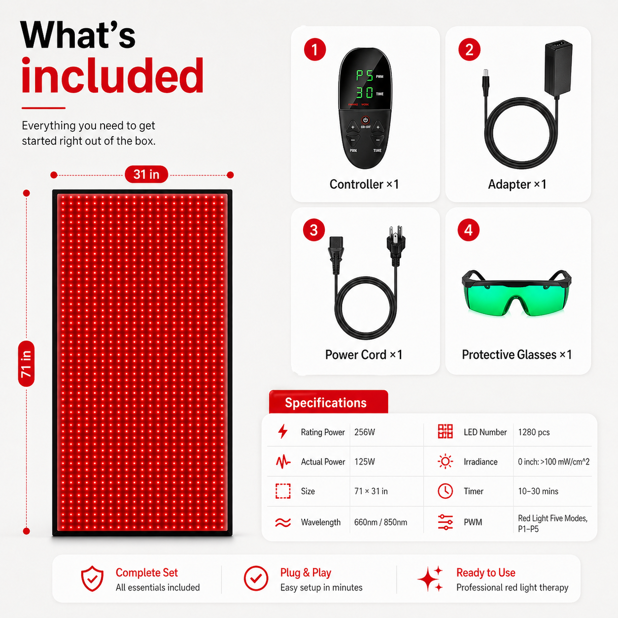 WellNest FullGlow™ 180 Full Body Red Light & Near-Infrared Mat