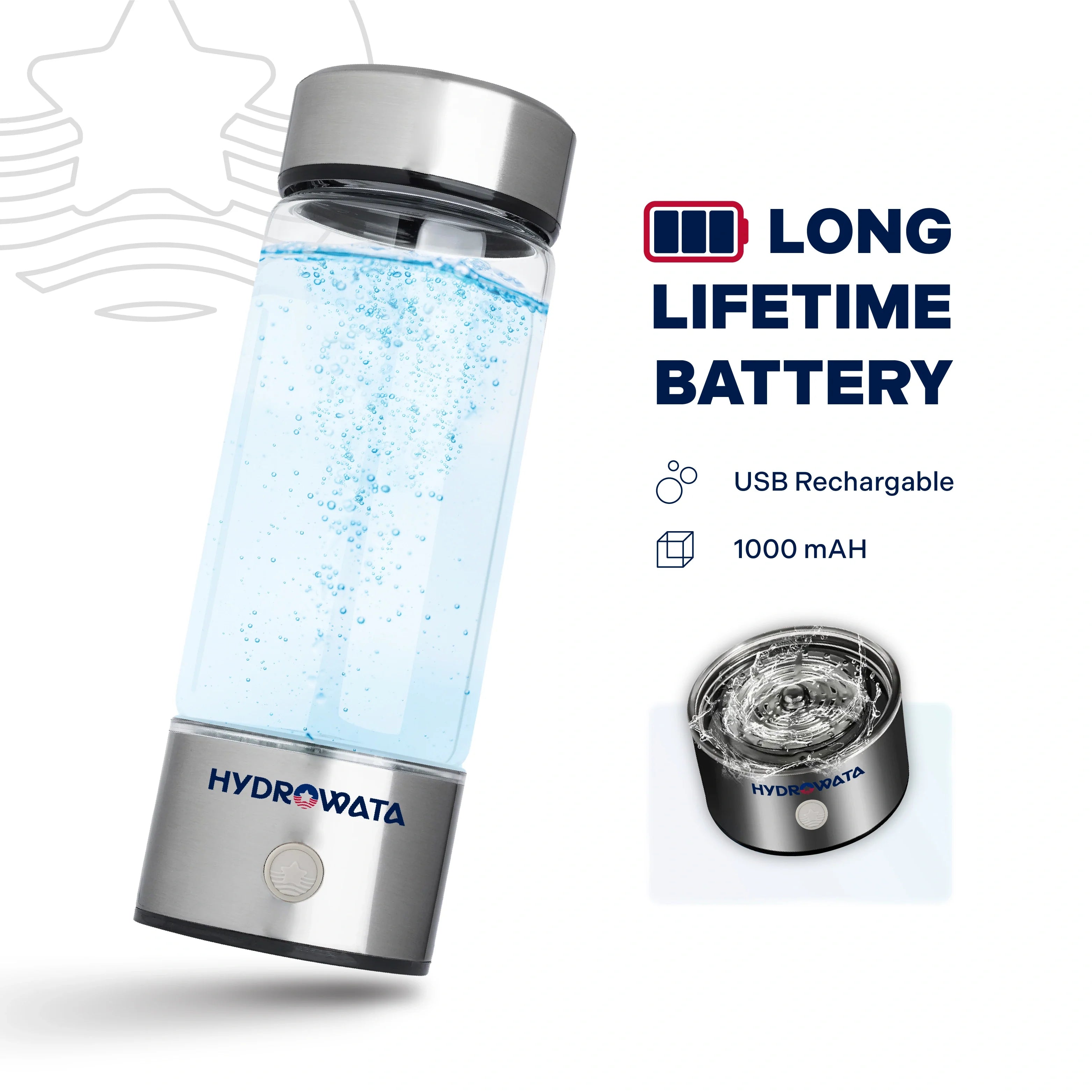 WellNest HydroWata™ Hydrogen Water Bottle – Recovery Hydration Series