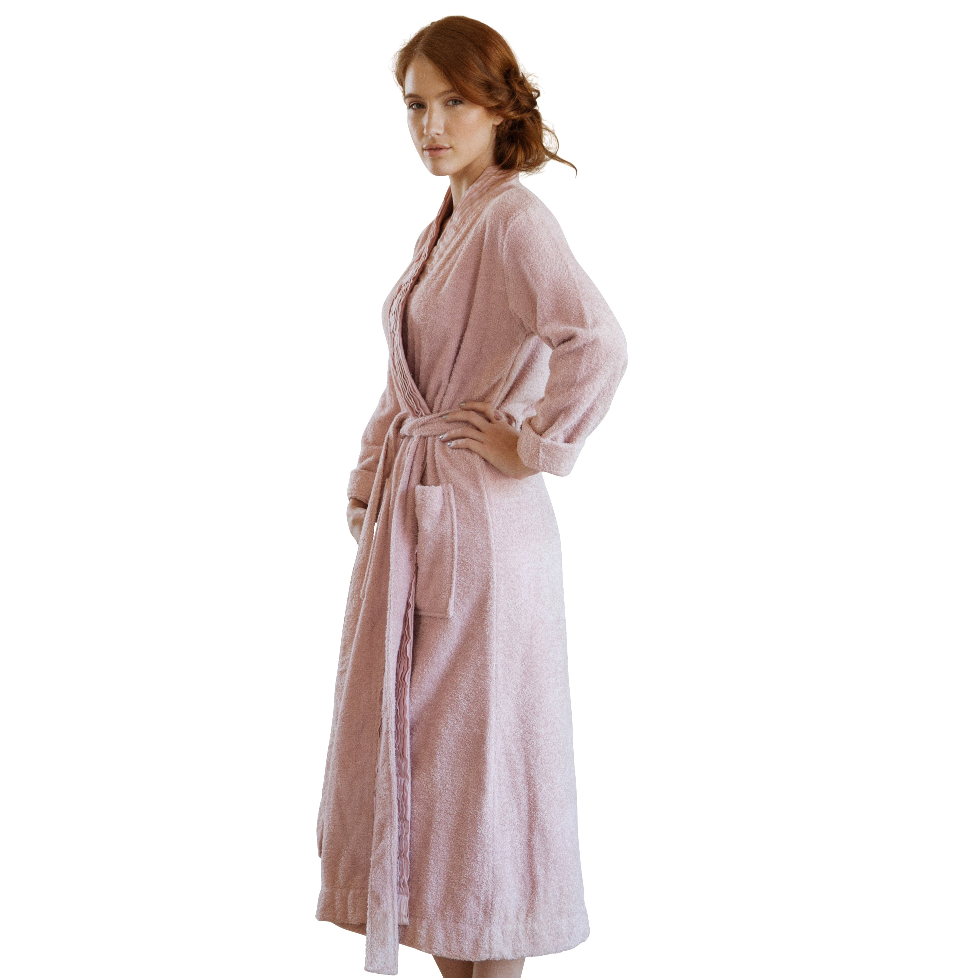WellNest Pleated Turkish Cotton Bathrobe – Handwoven Comfort