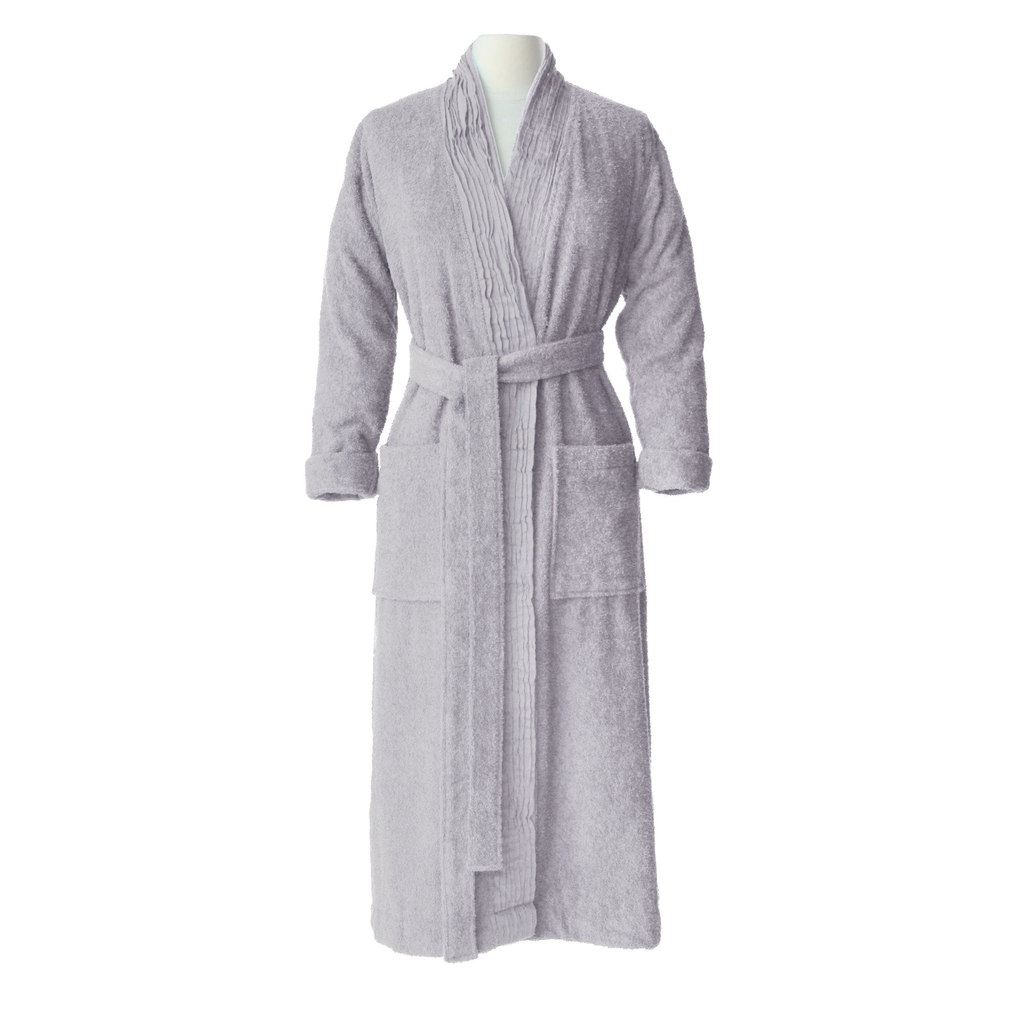 WellNest Pleated Turkish Cotton Bathrobe – Handwoven Comfort