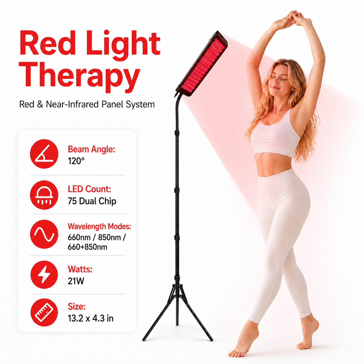 WellNest FullGlow™ Red Light & Near-Infrared Panel System - 21W