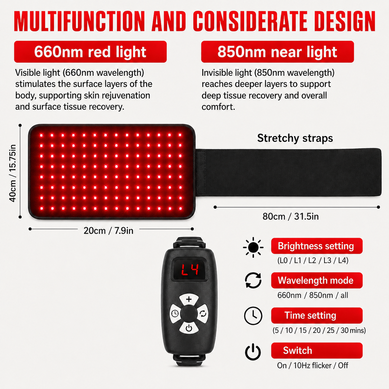 WellNest FullGlow™ Red Light & Near-Infrared Universal Wrap