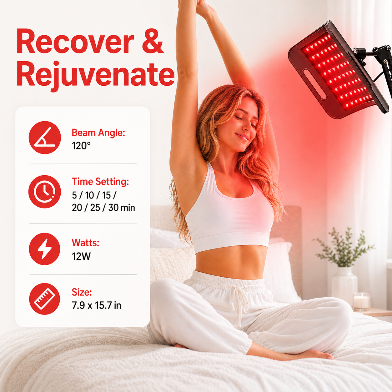 WellNest FullGlow™ Compact Red Light & Near-Infrared Panel System - 12W