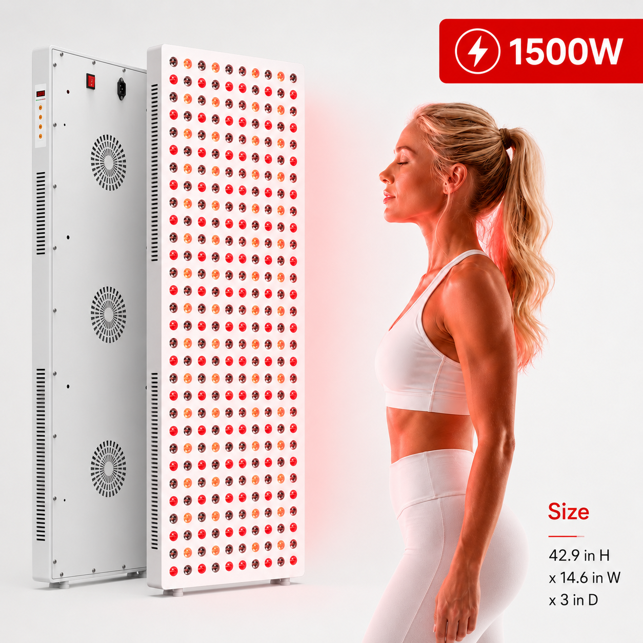 WellNest Full Body Red Light Therapy Panel – Recovery Series - 1500W