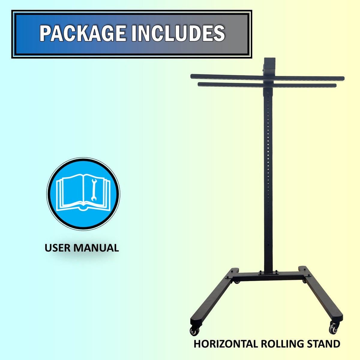 EXESAS Horizontal Rolling Stand | Red Light Therapy Panels, Compatible only with EXESAS Panels. (Stand Only, Panel Sold Separately)