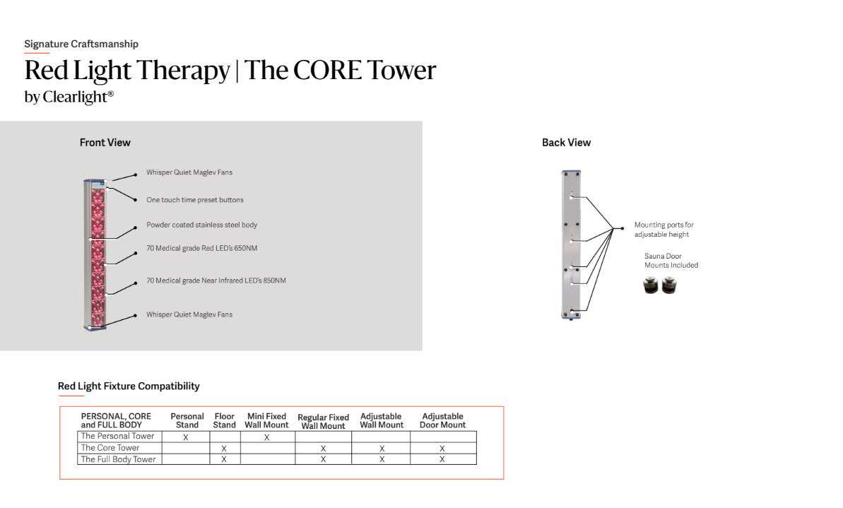 Red Light Therapy The CORE Tower