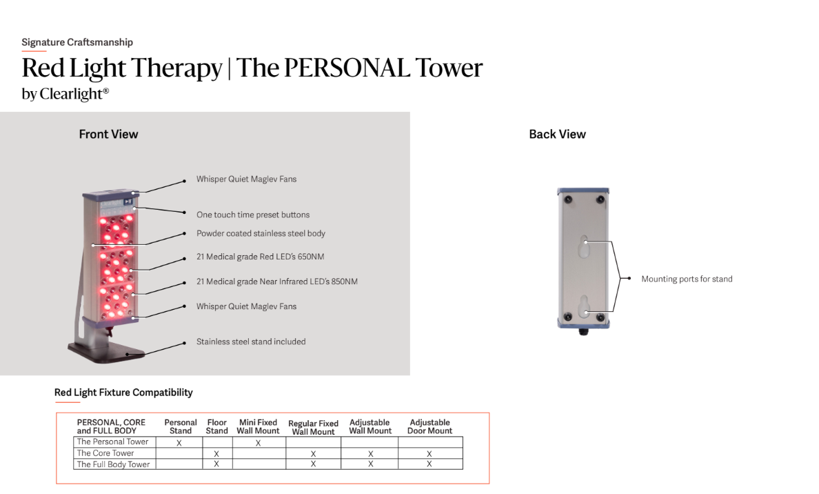 Red Light Therapy The PERSONAL Tower
