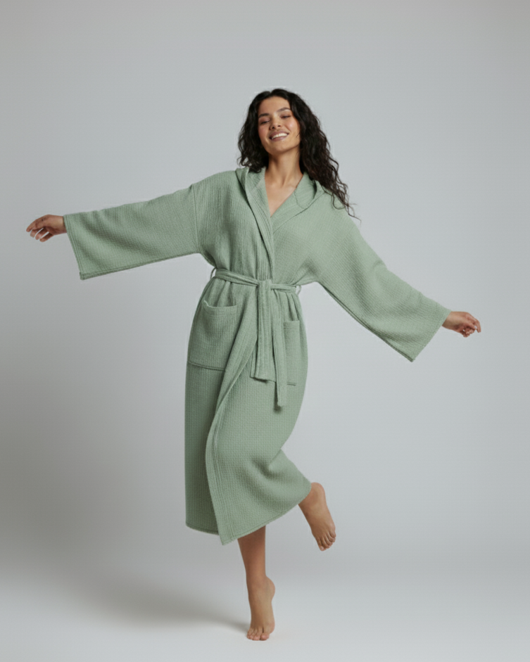 WellNest Organic Turkish Spa Robe | Lightweight Luxury